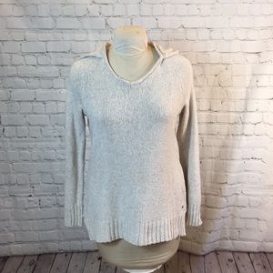 Eddie Bauer oatmeal sweater w hood